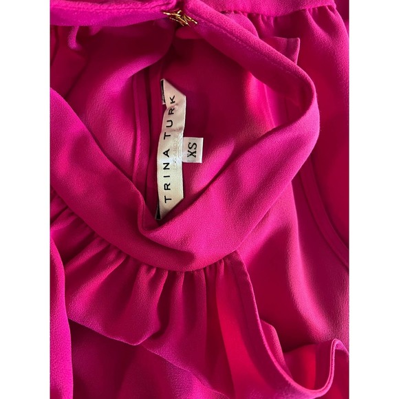 Trina Turk Womens XS Sleeveless Tie Hem Cocktail Top/Blouse - Picture 12 of 17